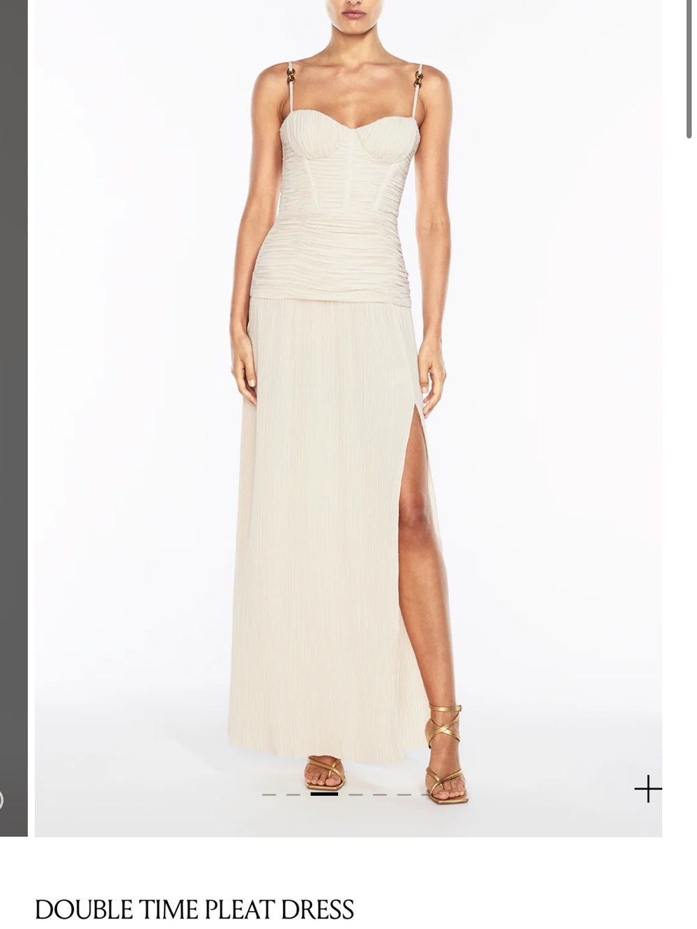 Manning Cartell Double Time Pleat Maxi Dress in Ivory